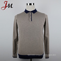 OEM Spring autumn henley men sweater fashion cotton lapel collar pullover polo knit sweaters for men